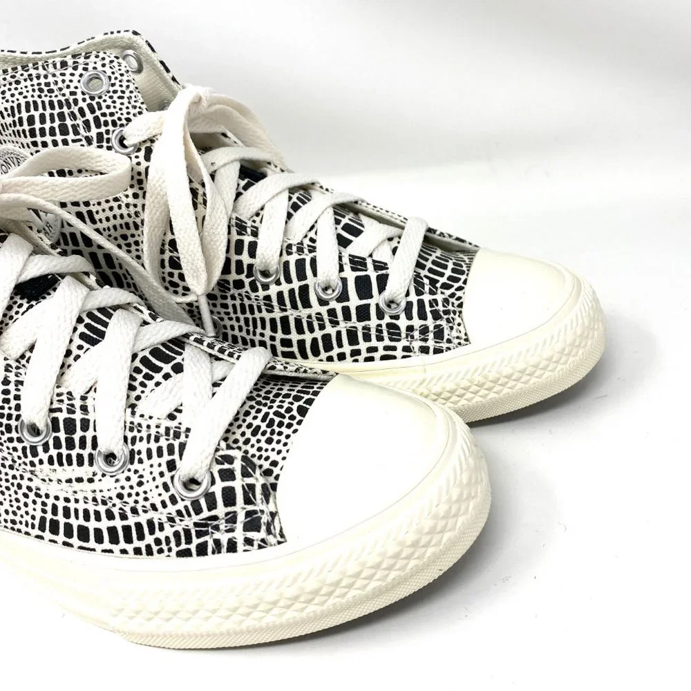 Converse Women's Size 6 670460F CT All Star High Top Black Egret Canvas Sneakers - Picture 2 of 7